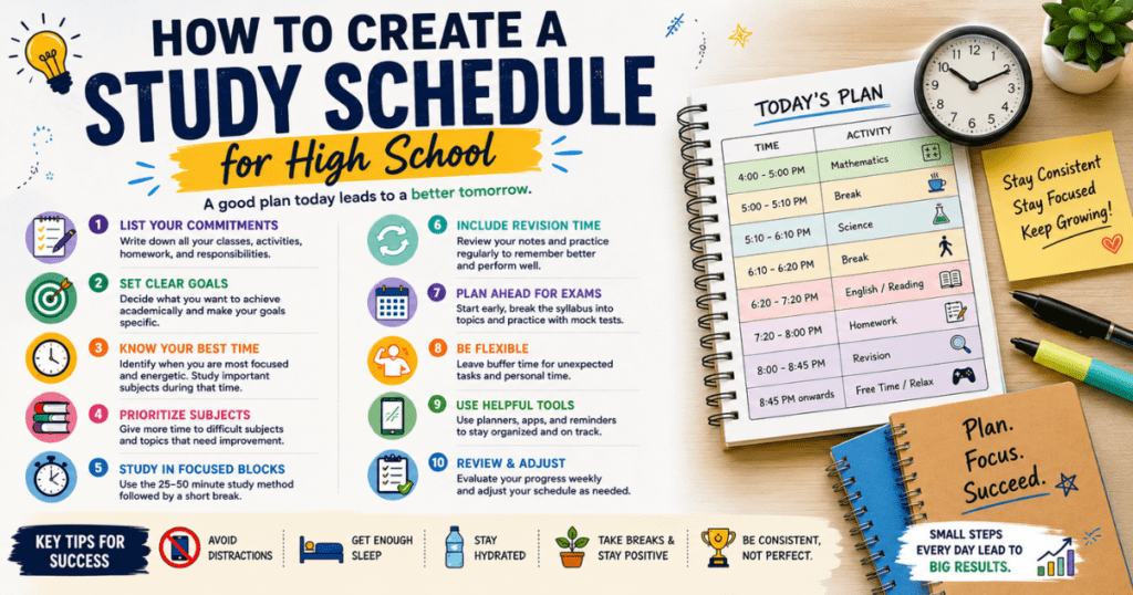 How To Create A Study Schedule For High School?